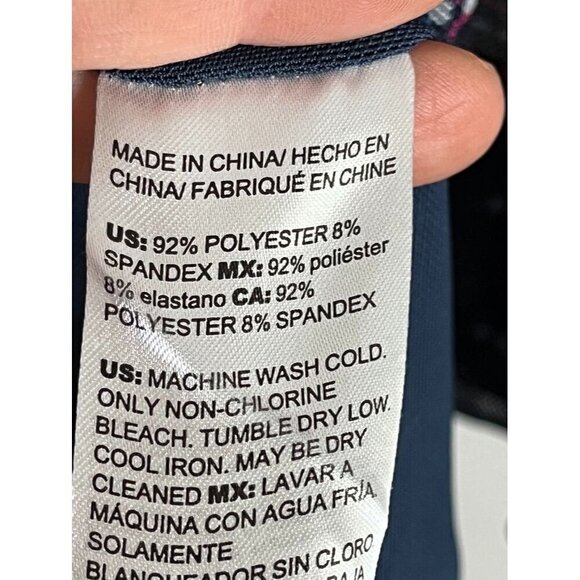 Chicos Plaid Sweater Set 12 Blue Workwear Tank Preppy Classic Resort Academia - Picture 7 of 10